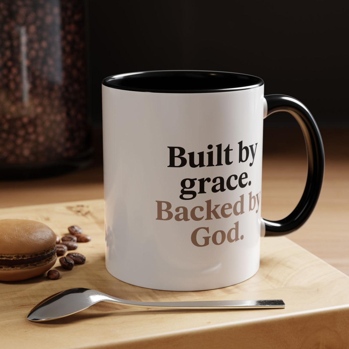 Built by Grace. Backed by God. – Kulture Sips™ Faith Mug | Inspirational Coffee Cup