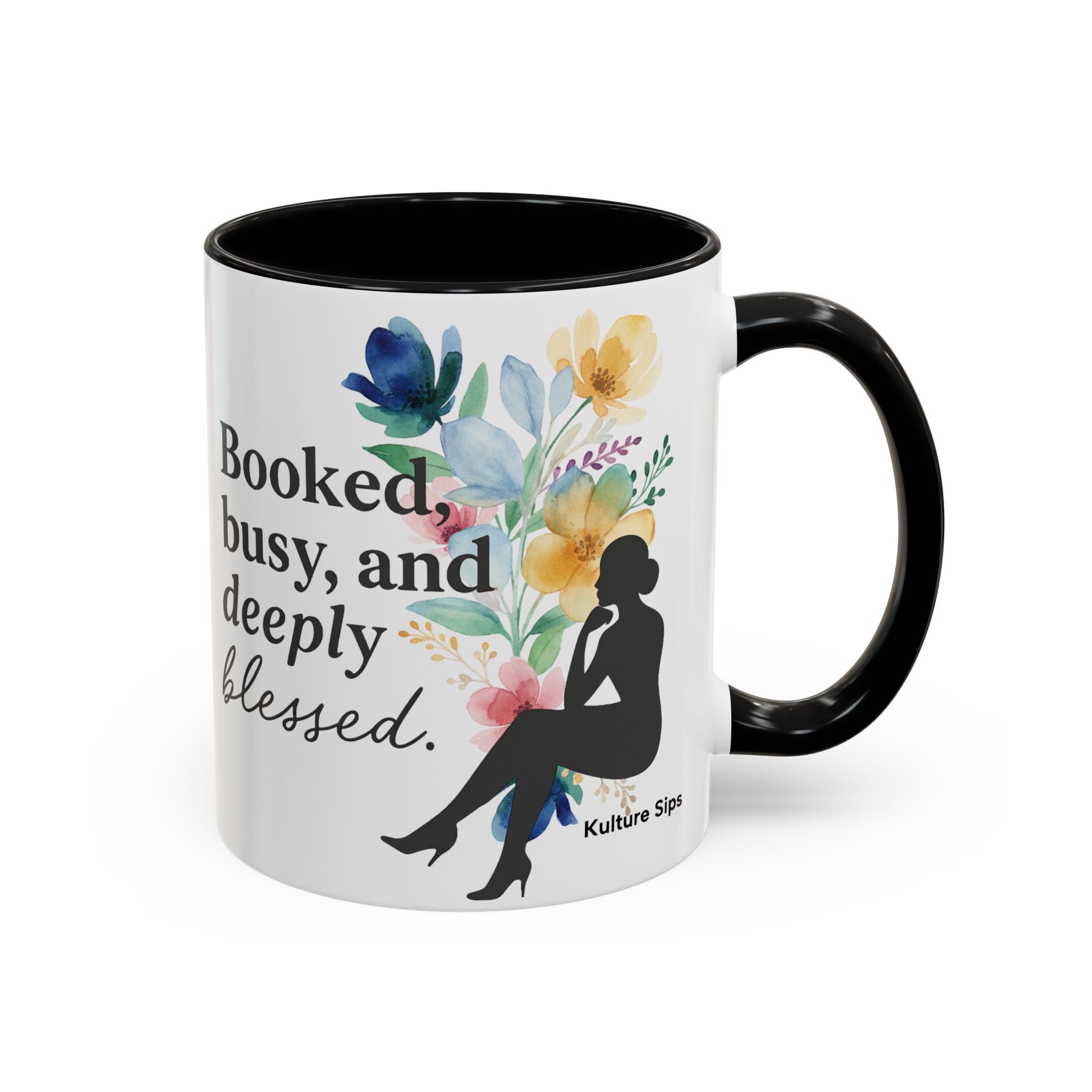 Booked, Busy & Deeply Blessed Affirmation Mug | Focused