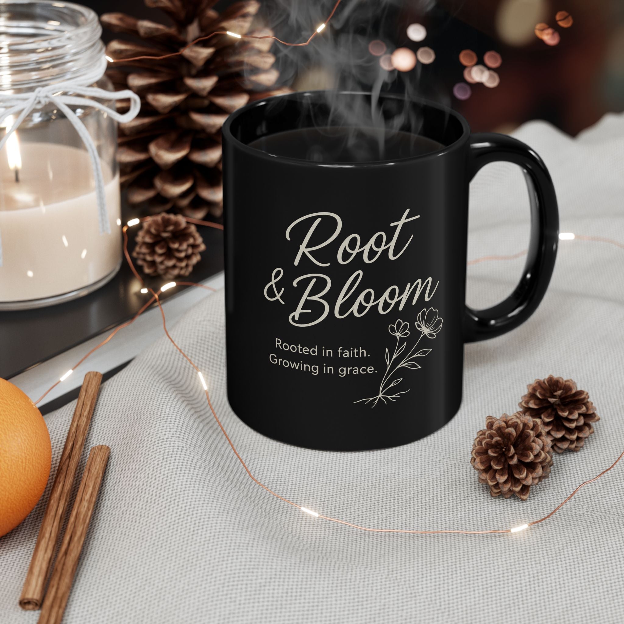 Kulture Sips Root & Bloom Faith Mug | Grounded in Grace, Growing in Purpose