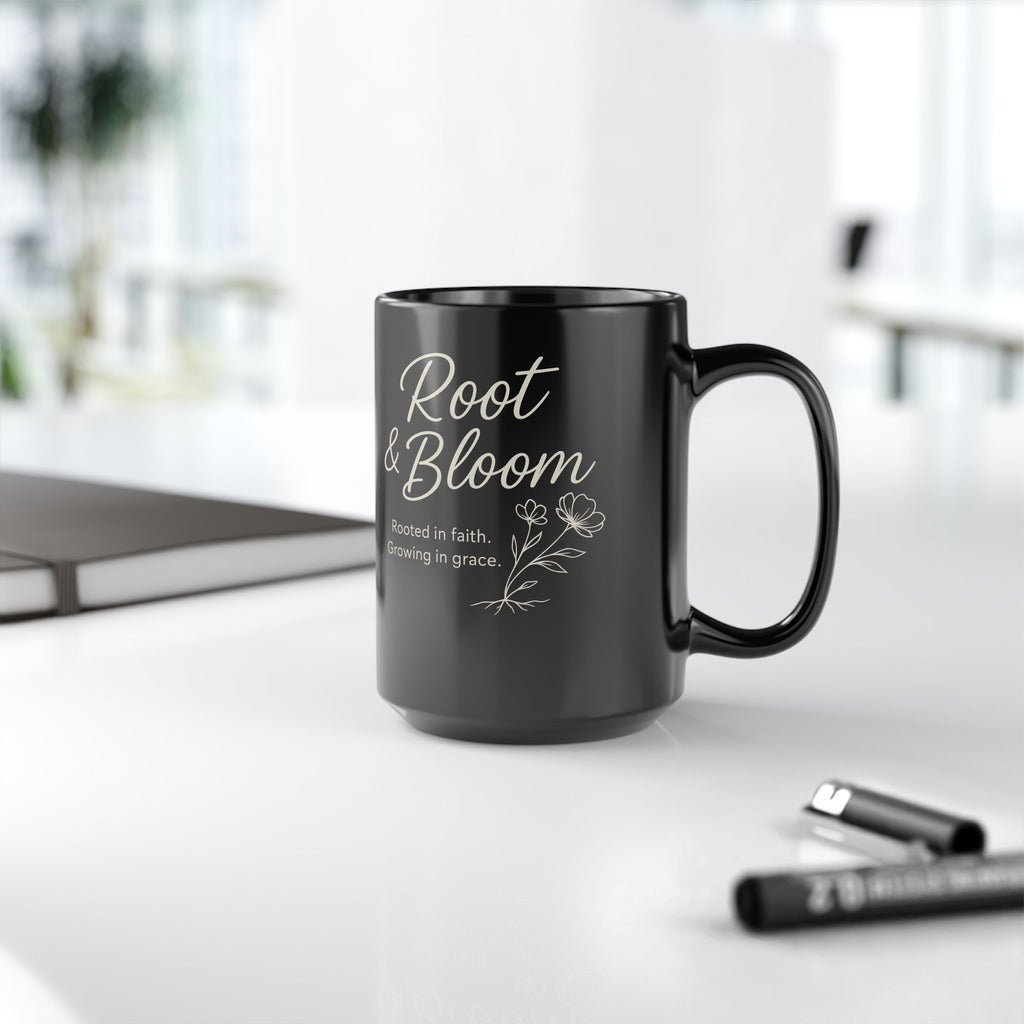 Kulture Sips Root & Bloom Faith Mug | Grounded in Grace, Growing in Purpose