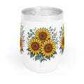 Sunlit Sips Sunflower Wine Tumbler