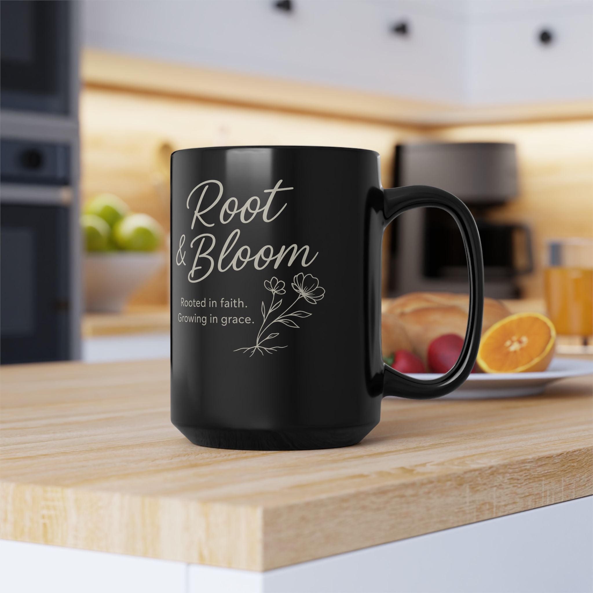 Kulture Sips Root & Bloom Faith Mug | Grounded in Grace, Growing in Purpose