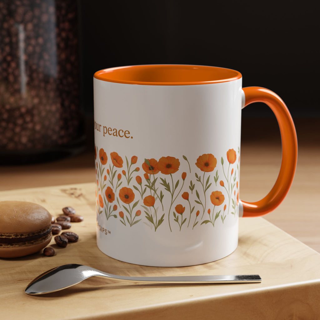 “Pour Into Your Peace” - Motivational Coffee Mug