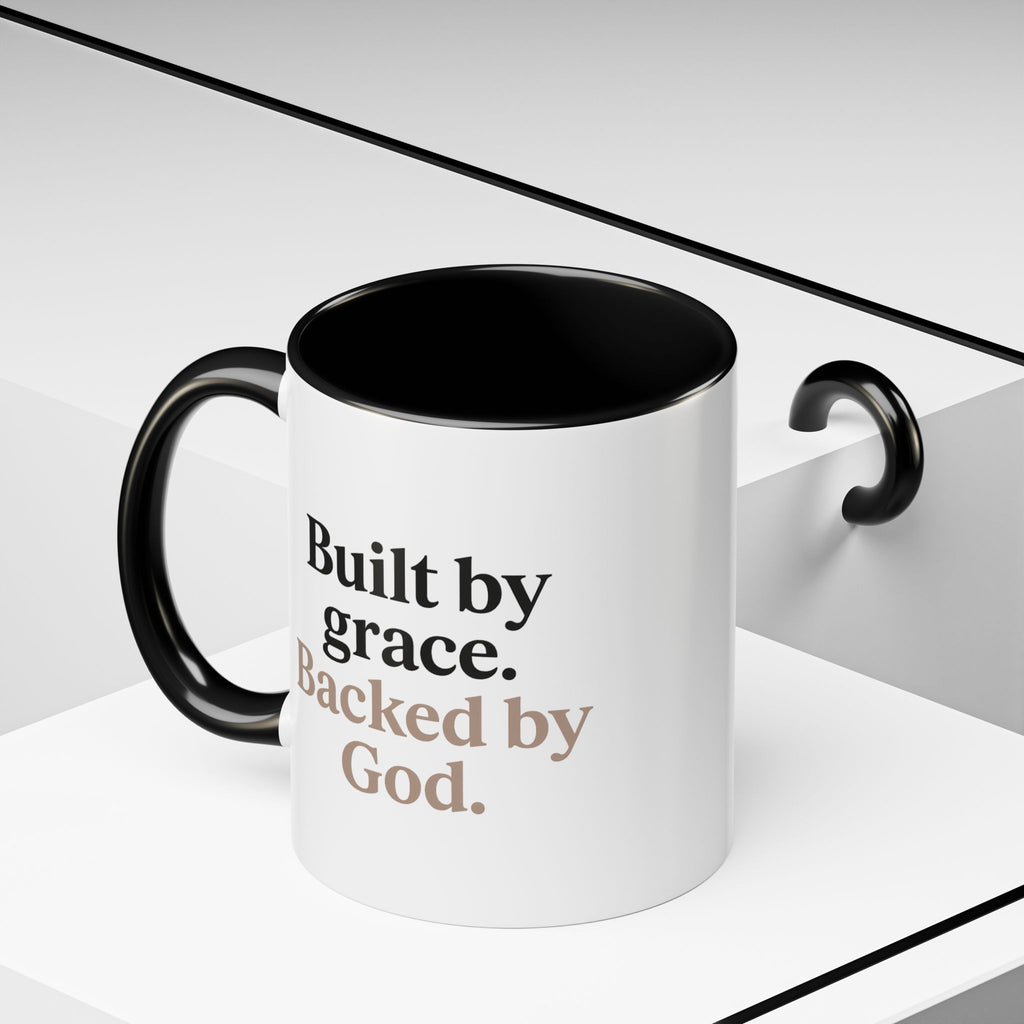 Built by Grace. Backed by God. – Kulture Sips™ Faith Mug | Inspirational Coffee Cup