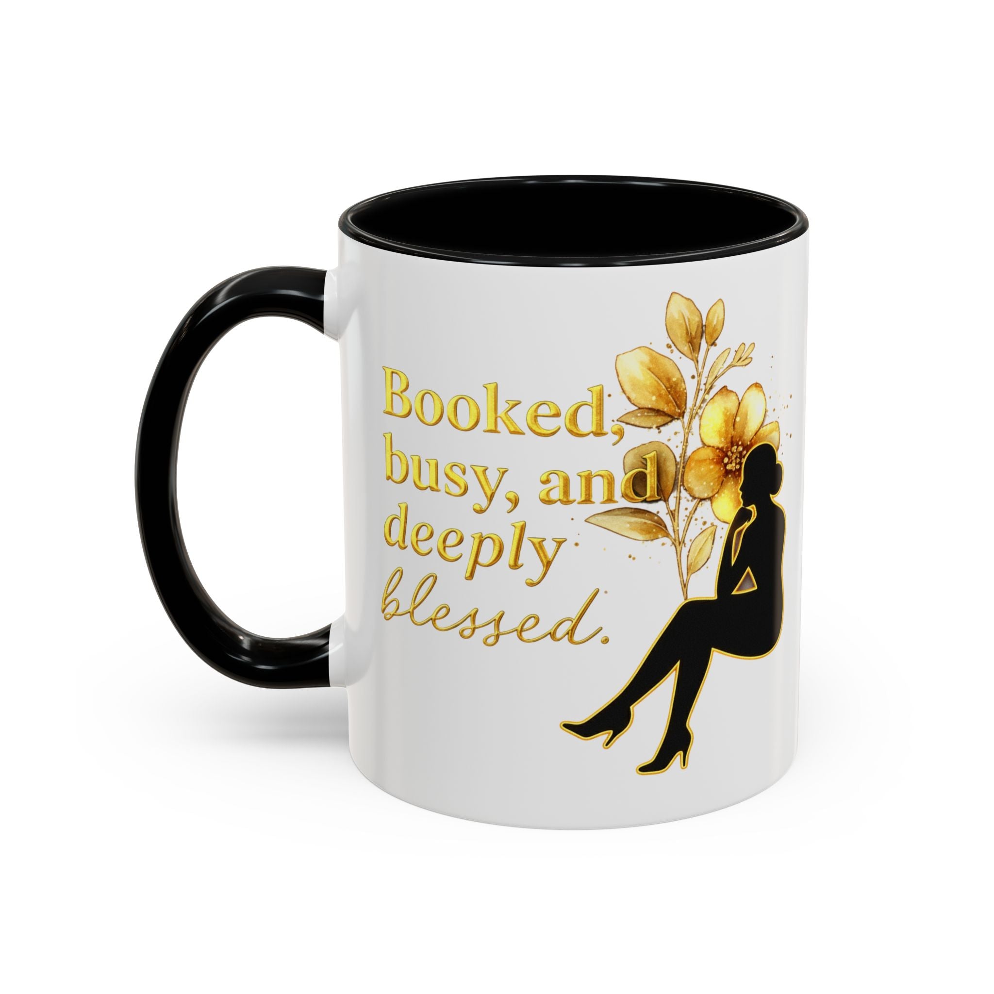 Booked, Busy & Deeply Blessed Affirmation Mug "Gold" | Faith & Focused