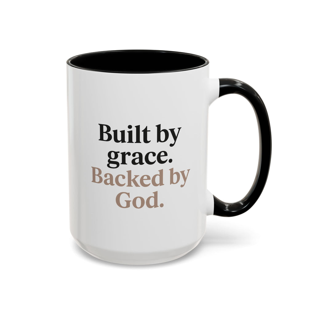 Built by Grace. Backed by God. – Kulture Sips™ Faith Mug | Inspirational Coffee Cup