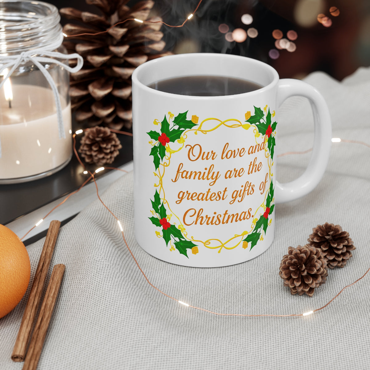 Greatest Gifts Christmas Mug | Our Love and Family Holiday Coffee Cup