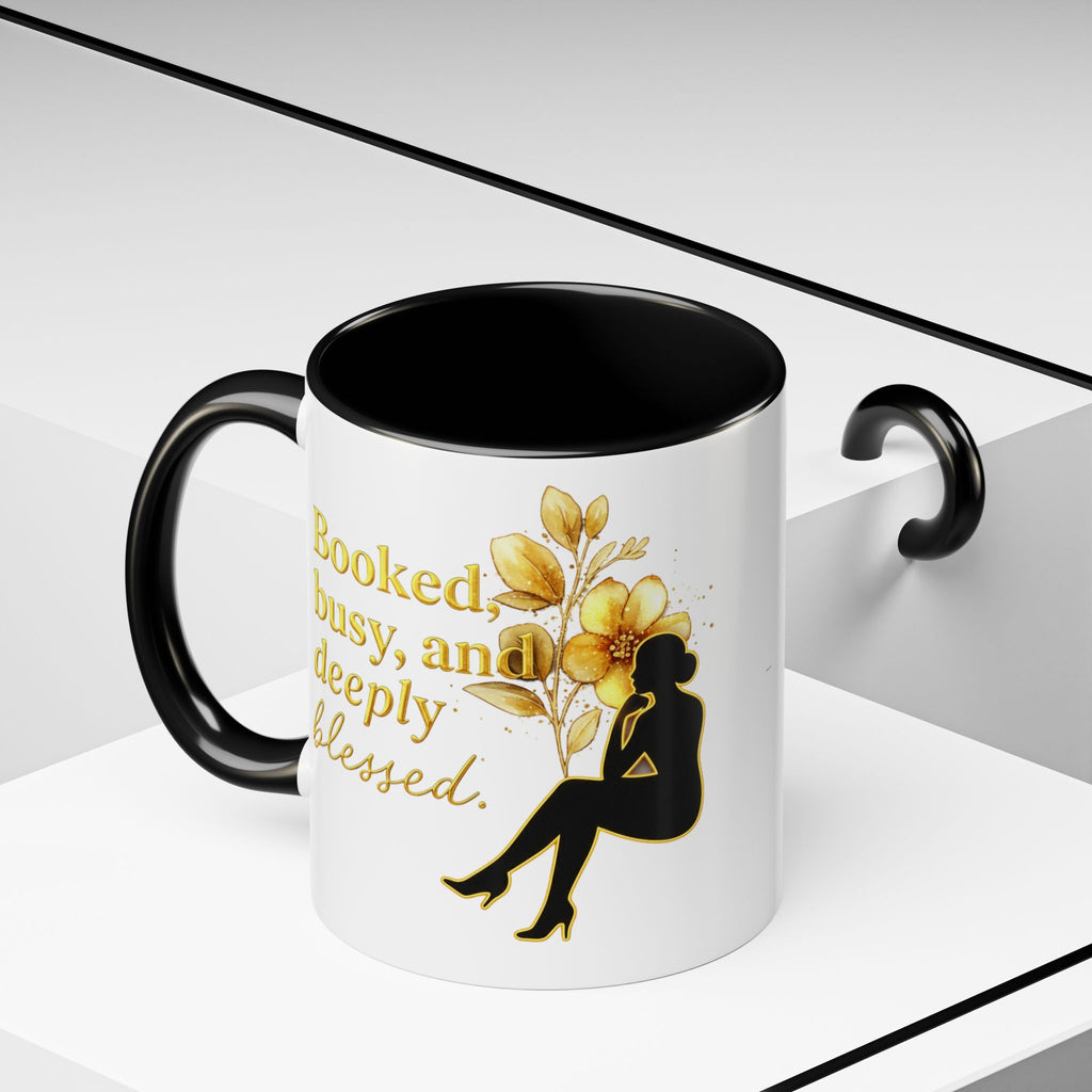Booked, Busy & Deeply Blessed Affirmation Mug "Gold" | Faith & Focused