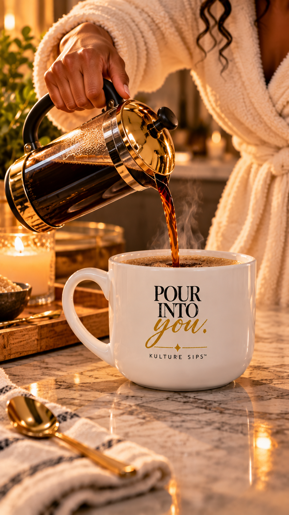 Pour Into You | Kulture Sips™ Luxe Ceramic Latte Mug