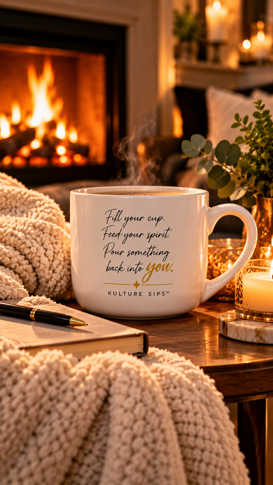 Pour Into You | Kulture Sips™ Luxe Ceramic Latte Mug