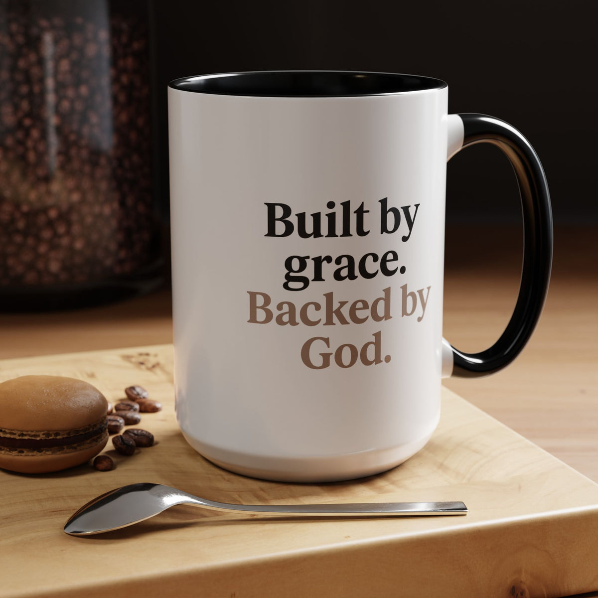 Built by Grace. Backed by God. – Kulture Sips™ Faith Mug | Inspirational Coffee Cup