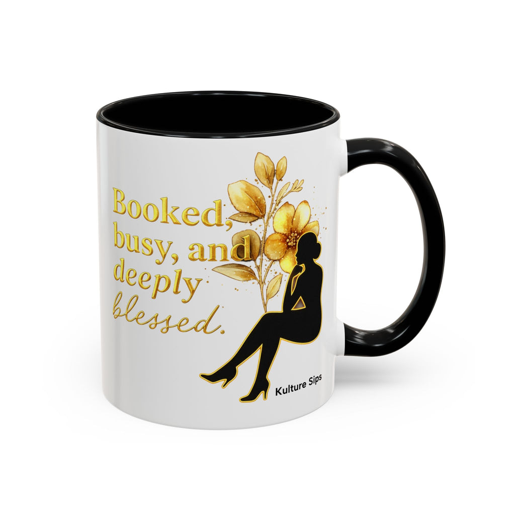 Booked, Busy & Deeply Blessed Affirmation Mug "Gold" | Faith & Focused