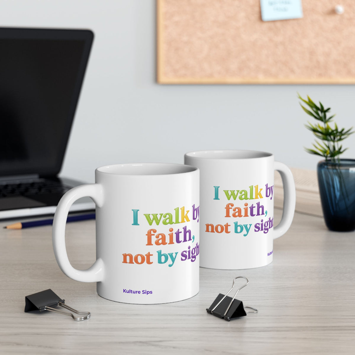 I Walk by Faith, Not by Sight Mug | Christian Affirmation Cup for Believers & Dreamers