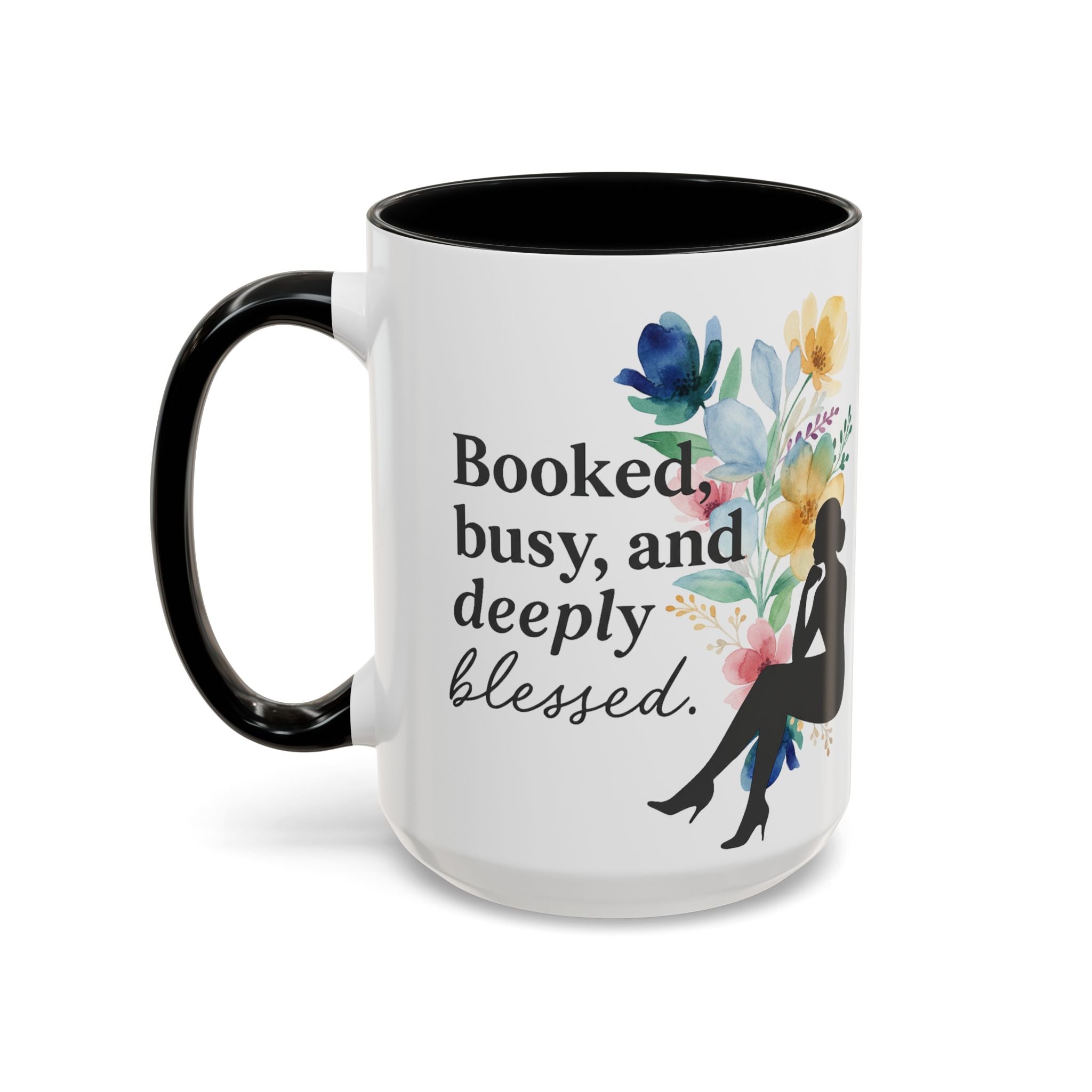 Booked, Busy & Deeply Blessed Affirmation Mug | Focused