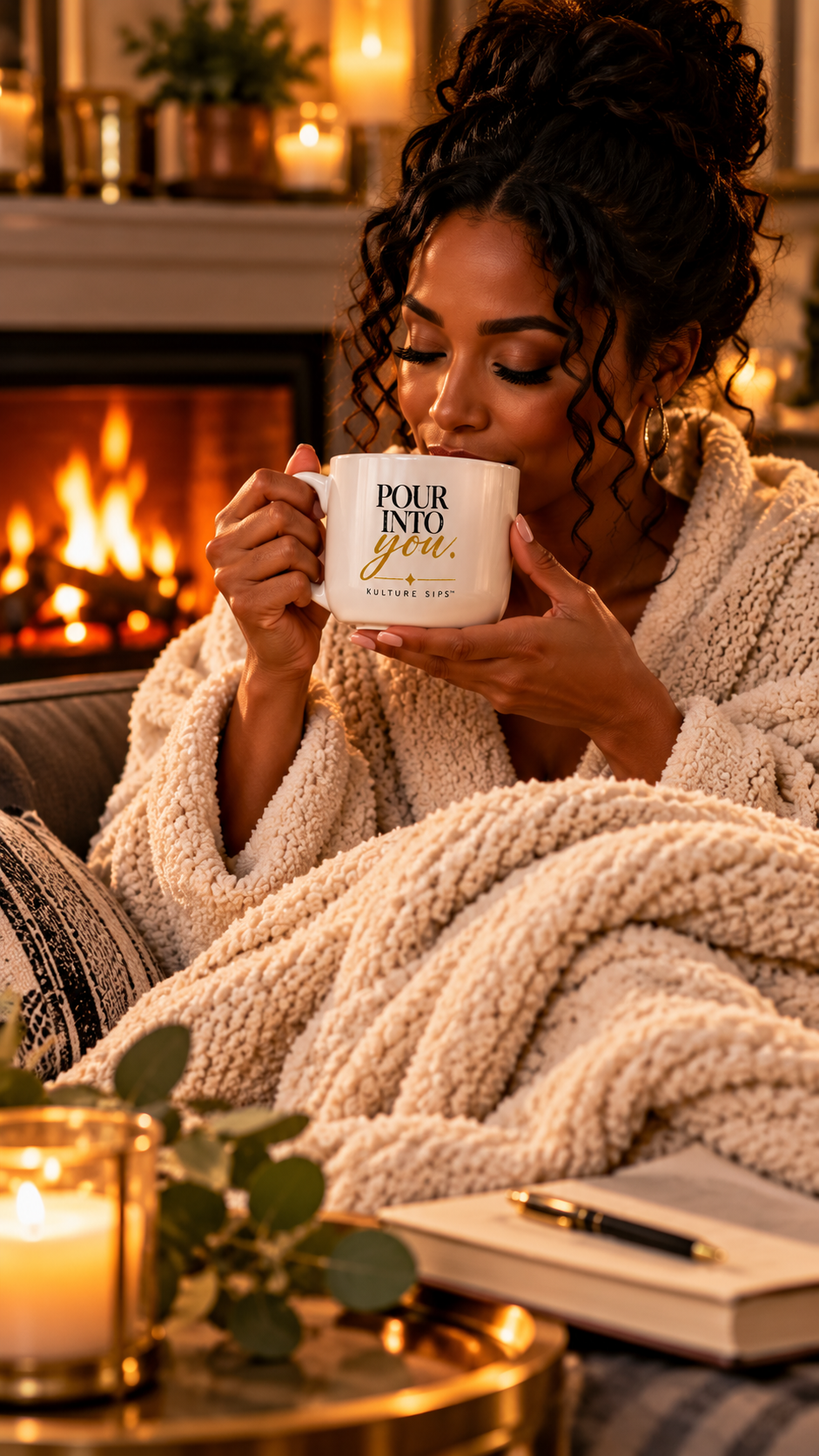 Pour Into You | Kulture Sips™ Luxe Ceramic Latte Mug