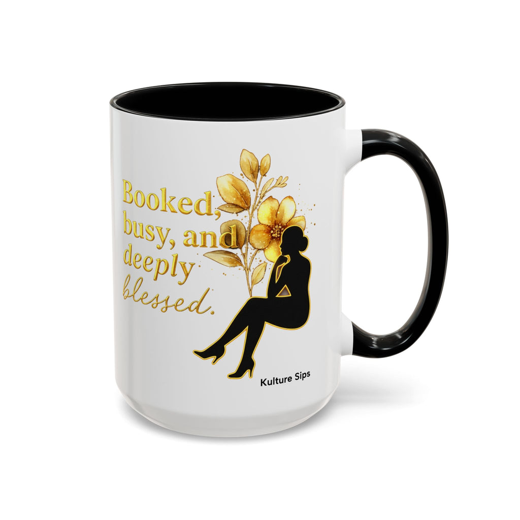 Booked, Busy & Deeply Blessed Affirmation Mug "Gold" | Faith & Focused